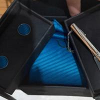 Cravatta, Gemelli e Ferma cravatta blu