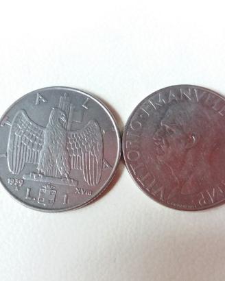 Monete 1 Lira 1939 antimagnetiche