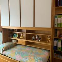 Camera a ponte+Letto +Letto Estraibile+Libreria