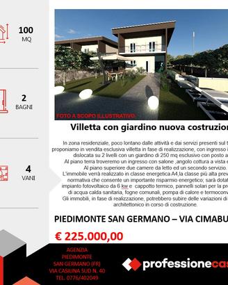 Villetta con giardino,nuova costruzione