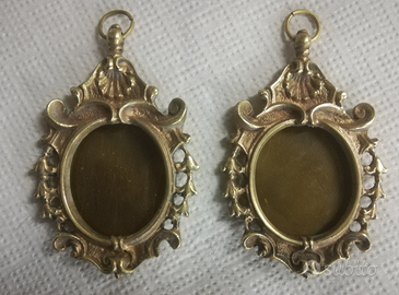 Portafoto cornice antica ovale da parete