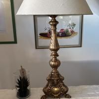 Lampada in bronzo dorato 