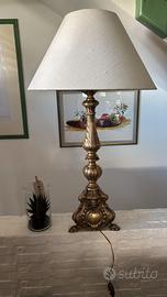 Lampada in bronzo dorato 