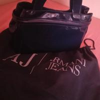 Borsa shopping blu vernice AJ