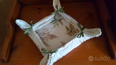 Svuotatasche in stoffa dipinto e imbottito ved.des