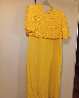 Abito vintage Y2K giallo misto seta Real Roma 
