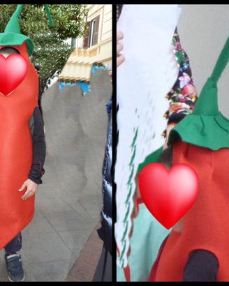 Machera Carnevale peperoncino bambino 5-6 anni 15e