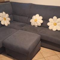 DIVANO BLU IN STOFFA