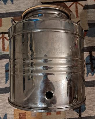 contenitore inox 20 litri acciaio 