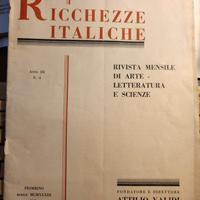 RICCHEZZE ITALICHE RIVISTA raro