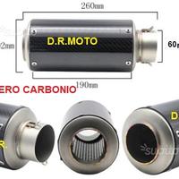 46.01 scarico VERO fibra CARBONIO 26 CM universal