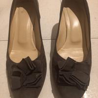 Décolleté scamosciato tortora 40 Shila