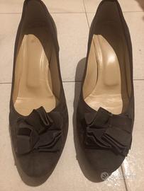 Décolleté scamosciato tortora 40 Shila