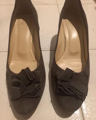 Décolleté scamosciato tortora 40 Shila