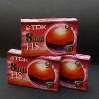 Lotto di 3 videocassette TDK 8mm HS 90 minuti