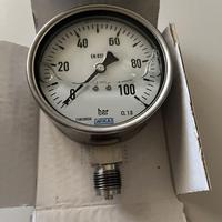 Manometro inox WIKA 0 100 bar tarabile LAT