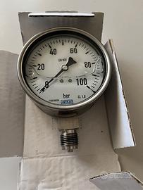Manometro inox WIKA 0 100 bar tarabile LAT