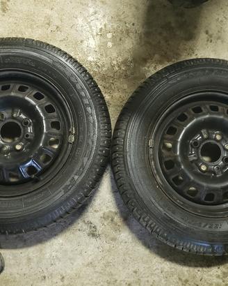 Cerchi + gomme per fiat uno/punto/tipo/fiorino
