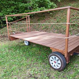 BALCONE CON PIANALE IN IROKO PER CAMPER O CARAVAN
