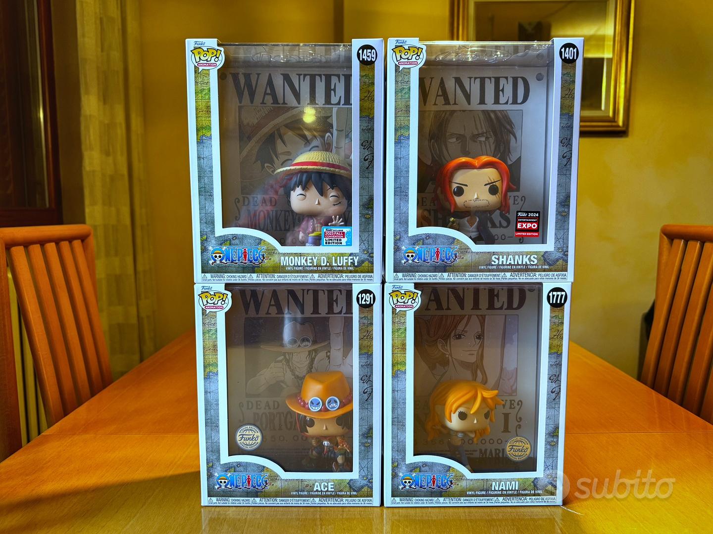 Funko pop One piece Wanted poster cover bundle - Collezionismo In ...