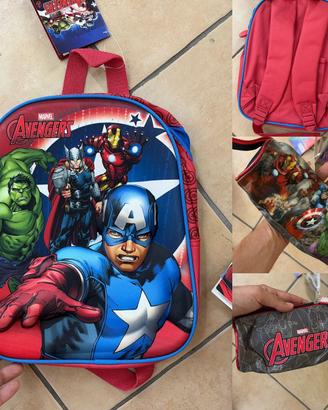 Zaino e astuccio Avengers della Marvel