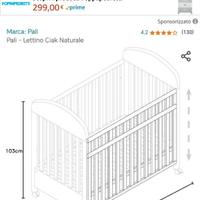 Lettino Pali con materasso Italbaby