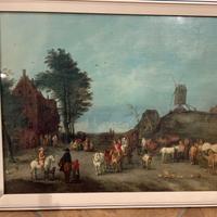 Dipinto Antico Stile Fiammingo