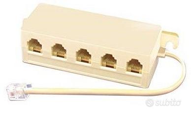 Multipresa telefonica 5 posti plug 4 pin NUOVA