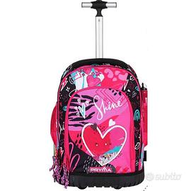 Zaino Trolley Scuola Elementare Bambina Cuore

