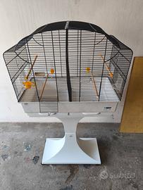 gabbia uccelli + coppia diamantini