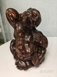 Scultura in legno Budai