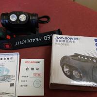 Lampada frontale a LED ricaricabile (nuova!)