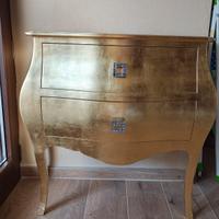 Mobile consolle stile contemporaneo in foglia oro