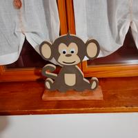Scimmia in legno 