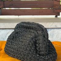 Borsa bag clutch nera e argento