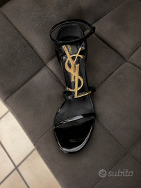 2 paia di Sandali simil Saint laurent neri