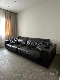 divano Baxter Budapest 3 m - pelle testa di moro