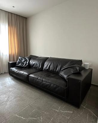 divano Baxter Budapest 3 m - pelle testa di moro
