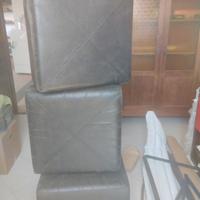 3 puf ecopelle nero