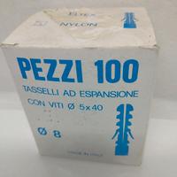 100 Tasselli con Vite 8mm