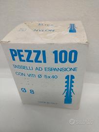 100 Tasselli con Vite 8mm