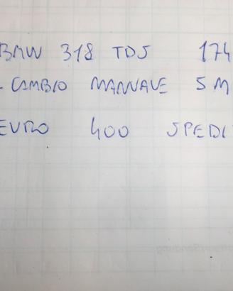 Cambio manuale 5 marce bmw 318 tds