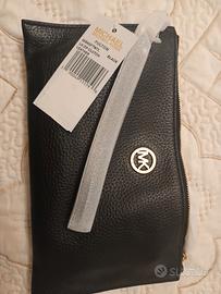 Micheal Kors Fulton Large zip clutch nuova con car