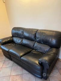 Divano in pelle colore nero