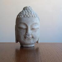 Testa Buddha in marmo