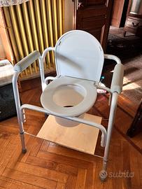 Sedia comoda WC con braccioli