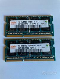 RAM 4GB (2x2GB) PC3 10600S 1333MHz