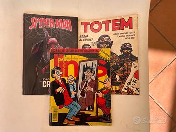 3 riviste Linus,Totem e Spiderman discrete/buone