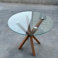Tavolo rotondo in vetro