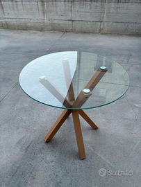 Tavolo rotondo in vetro